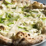 Ricotta, Guanciale and Spring Onion Pizza<br>